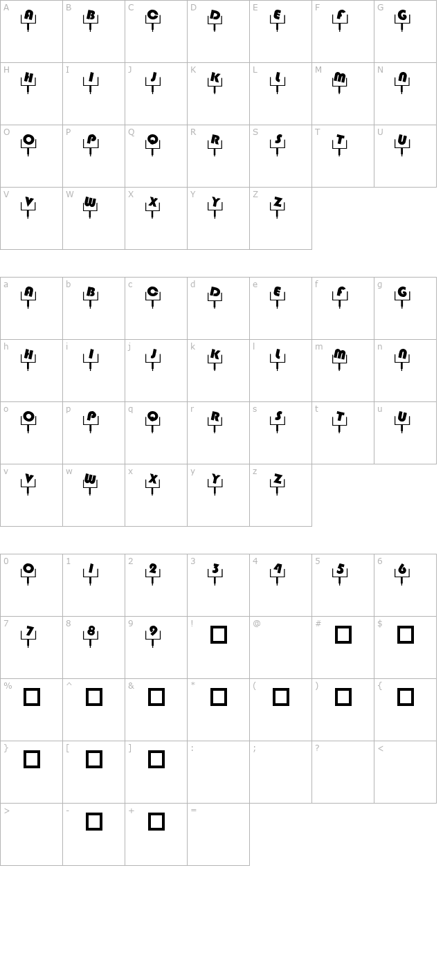 101-field-goal character map