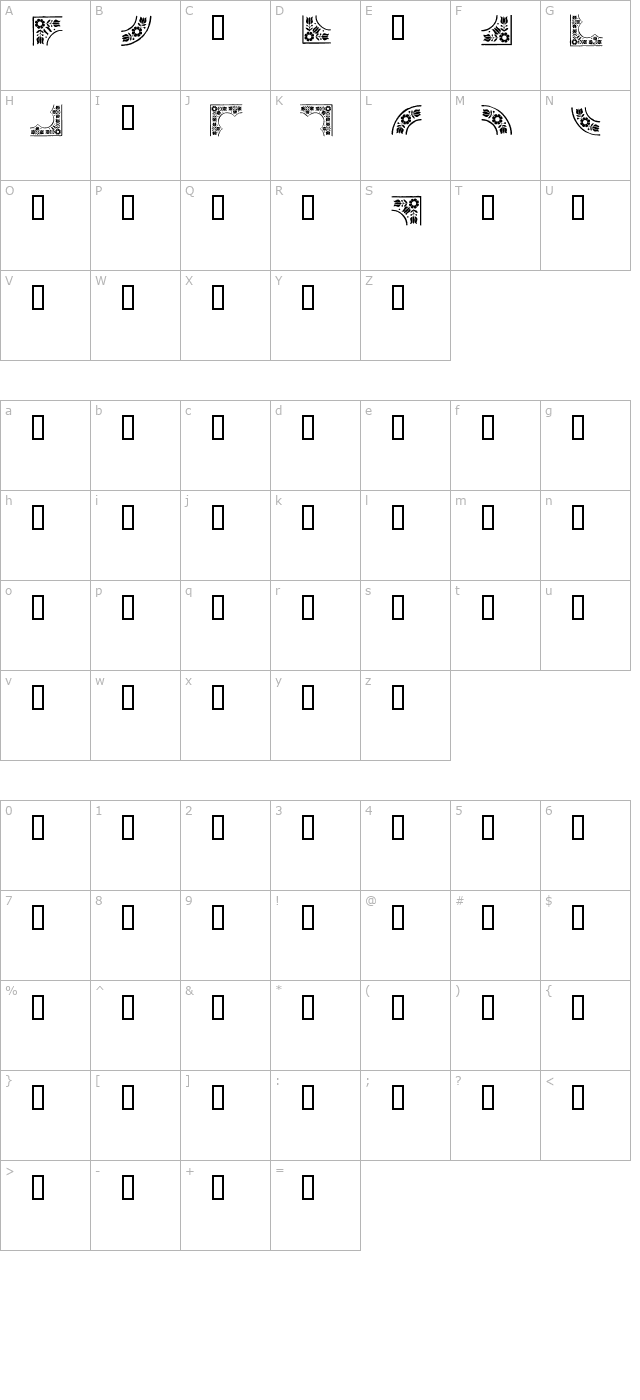 101! Floral Corners 1 character map