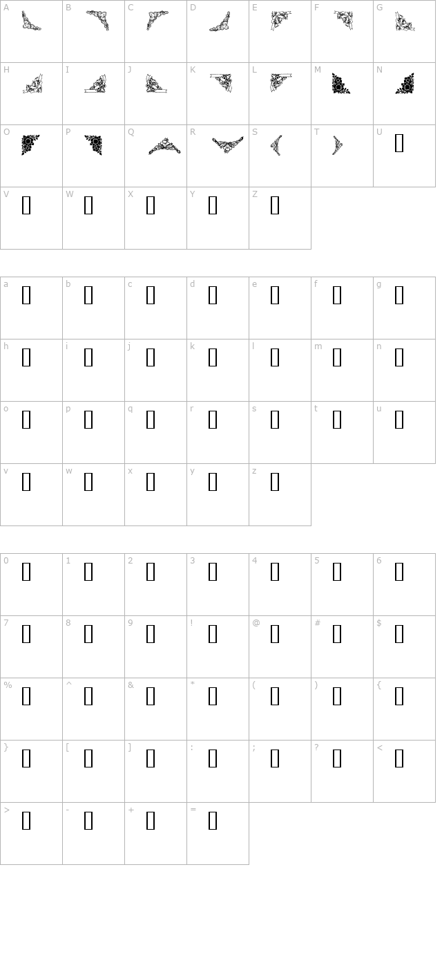 101! Floral Corners 3 character map