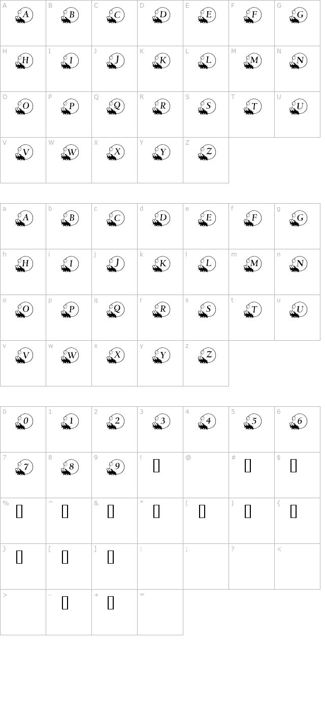 101-holiday-ballz character map