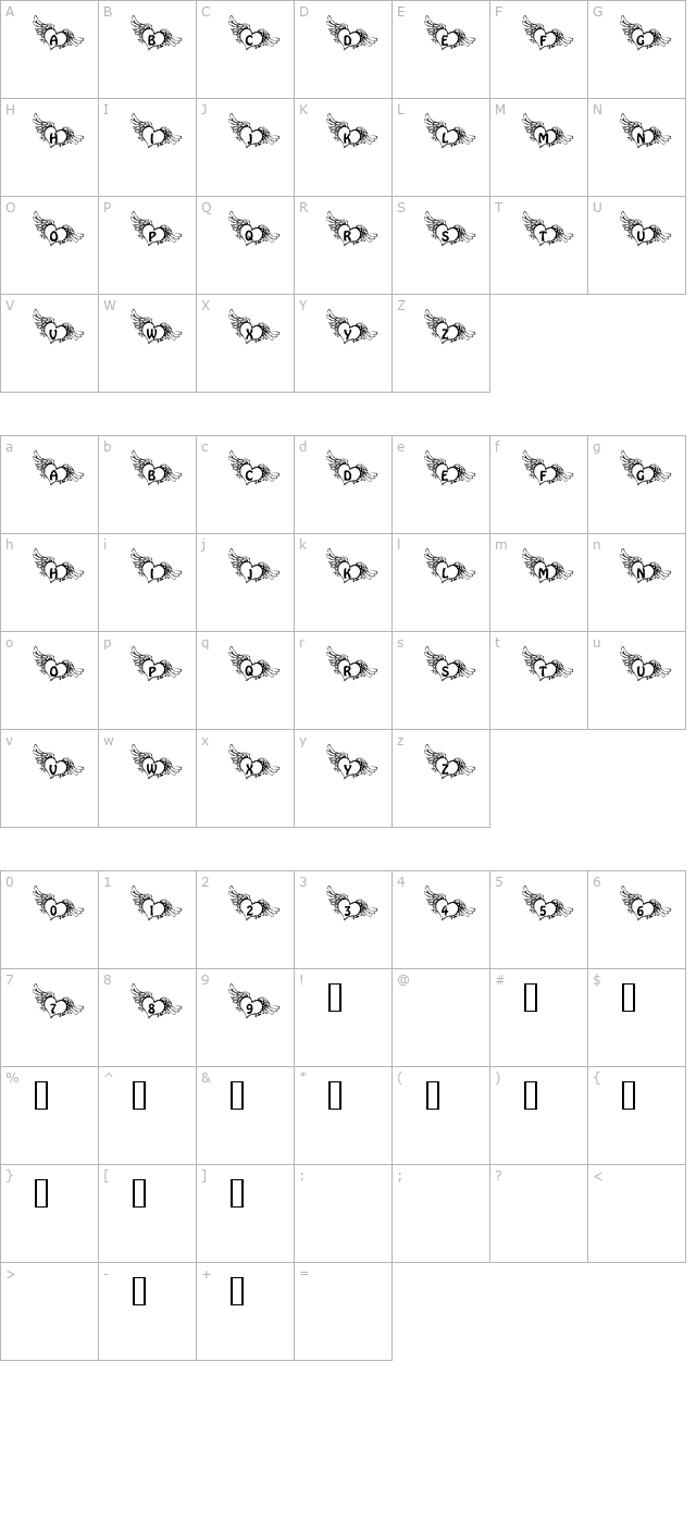 101! If My Heart Had WingZ character map