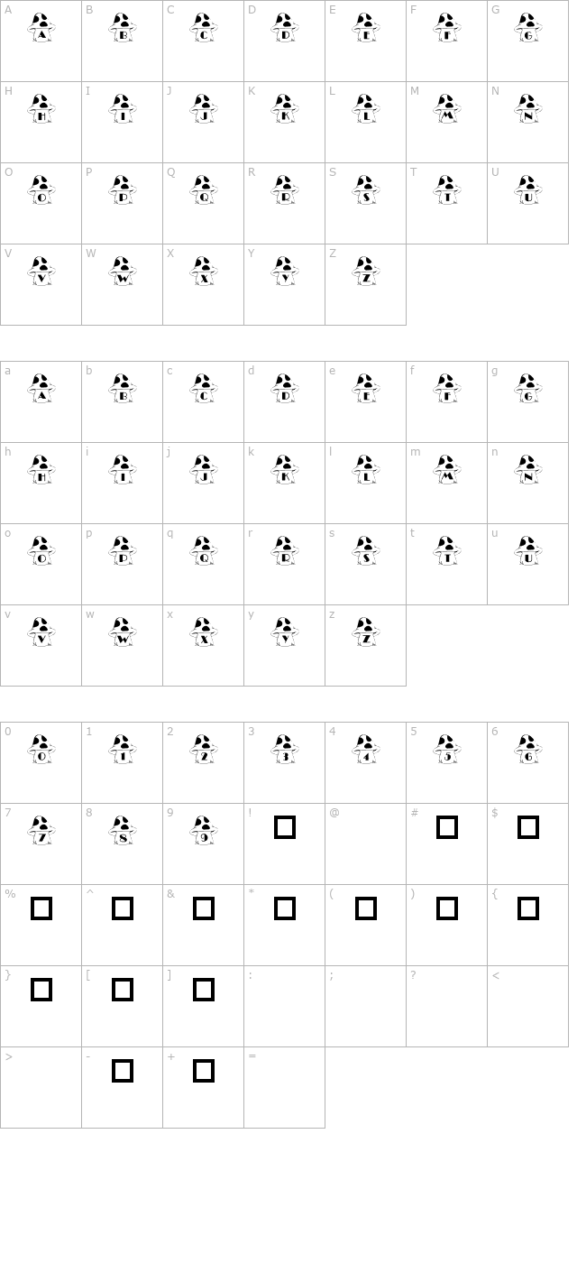 101! In the ShroomZ character map