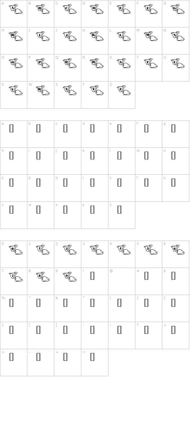 101! Pierre Pelican character map