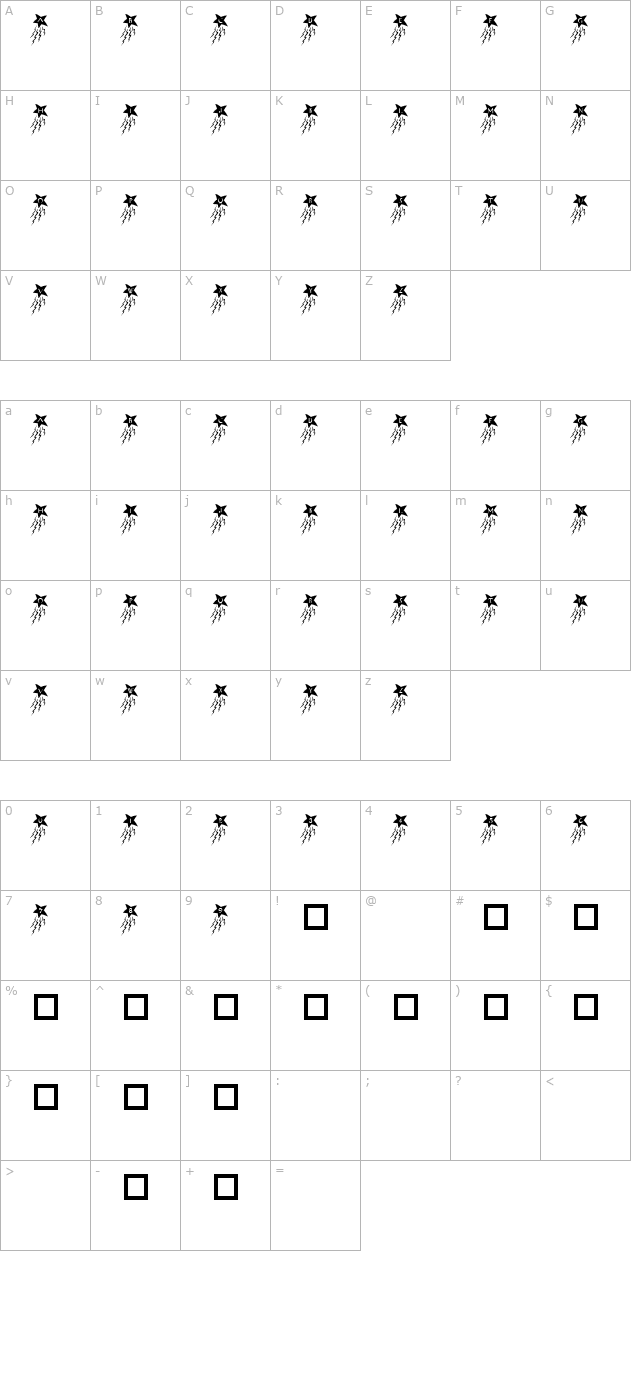 101-star-zapped character map