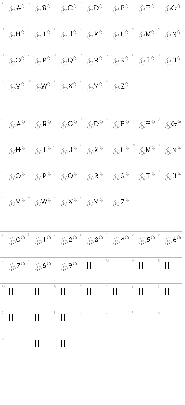 101-twinkle-twinkle-litl-font character map