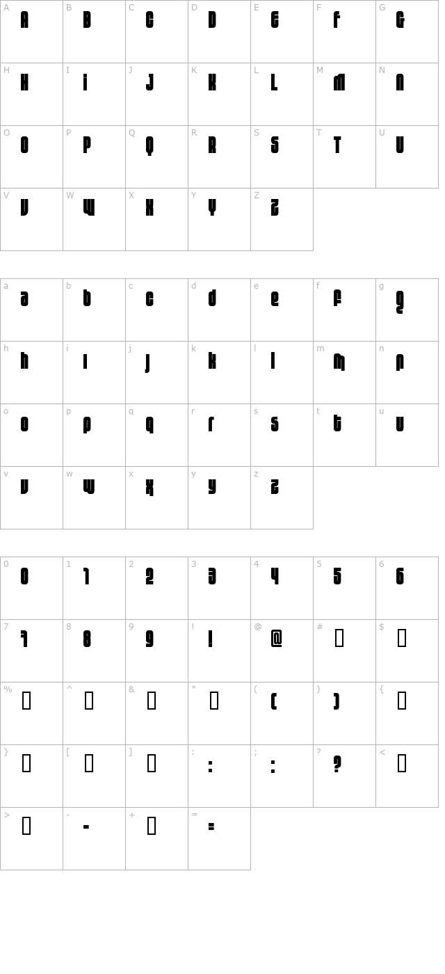 10.12 4 character map