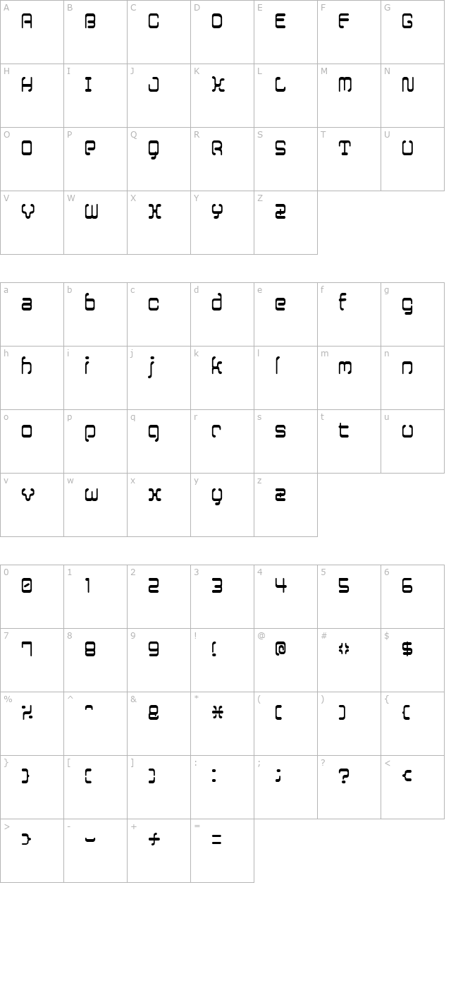 12SaruYellowFog character map