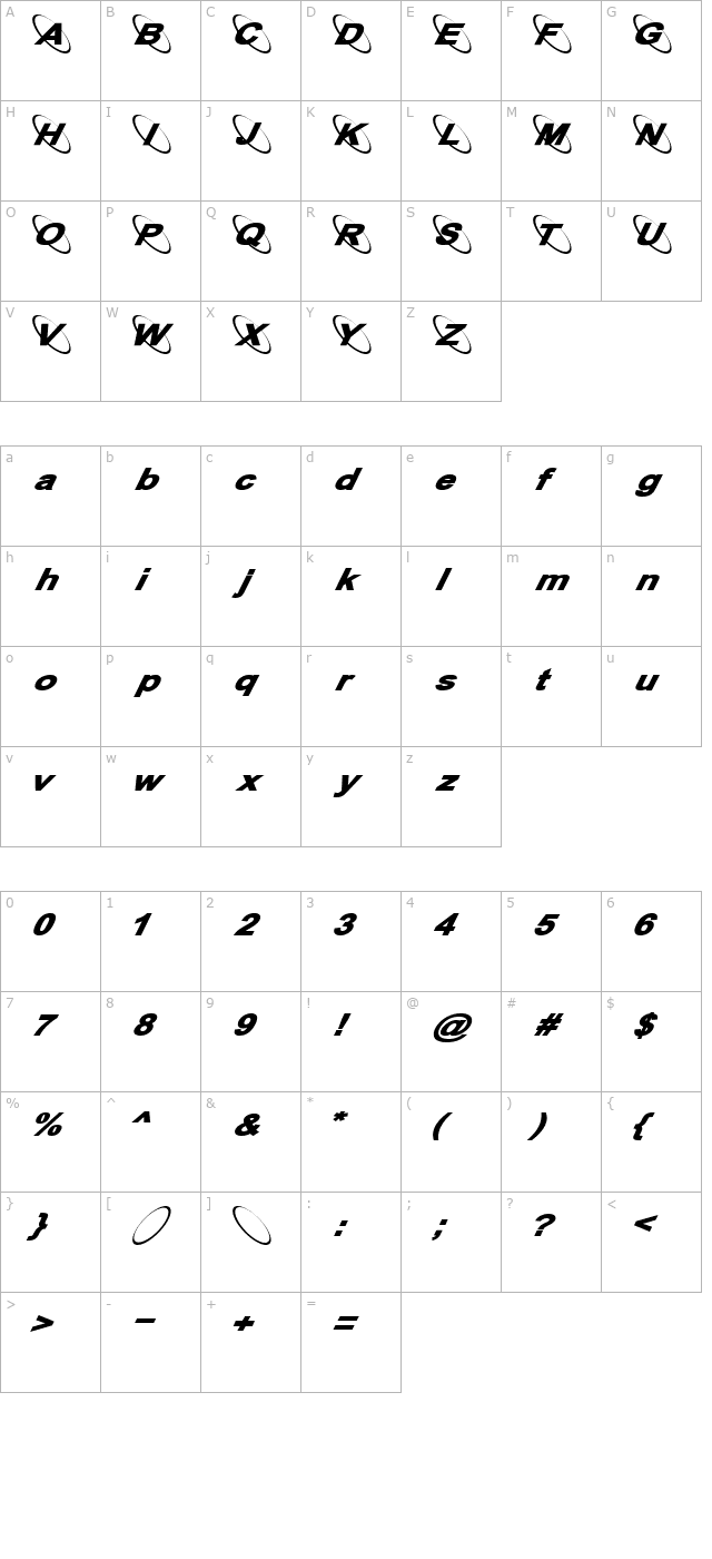 13-misa character map