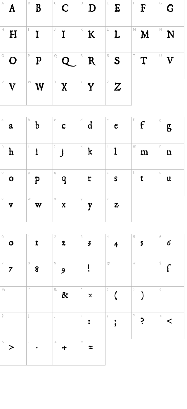 1550 character map