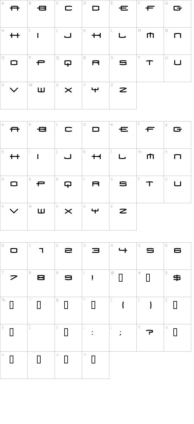 1979 character map