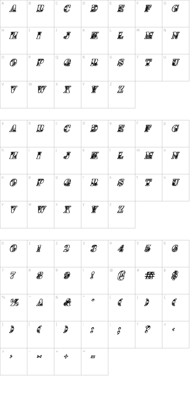 1st-cav-italic character map