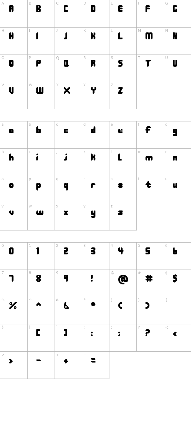 208 character map