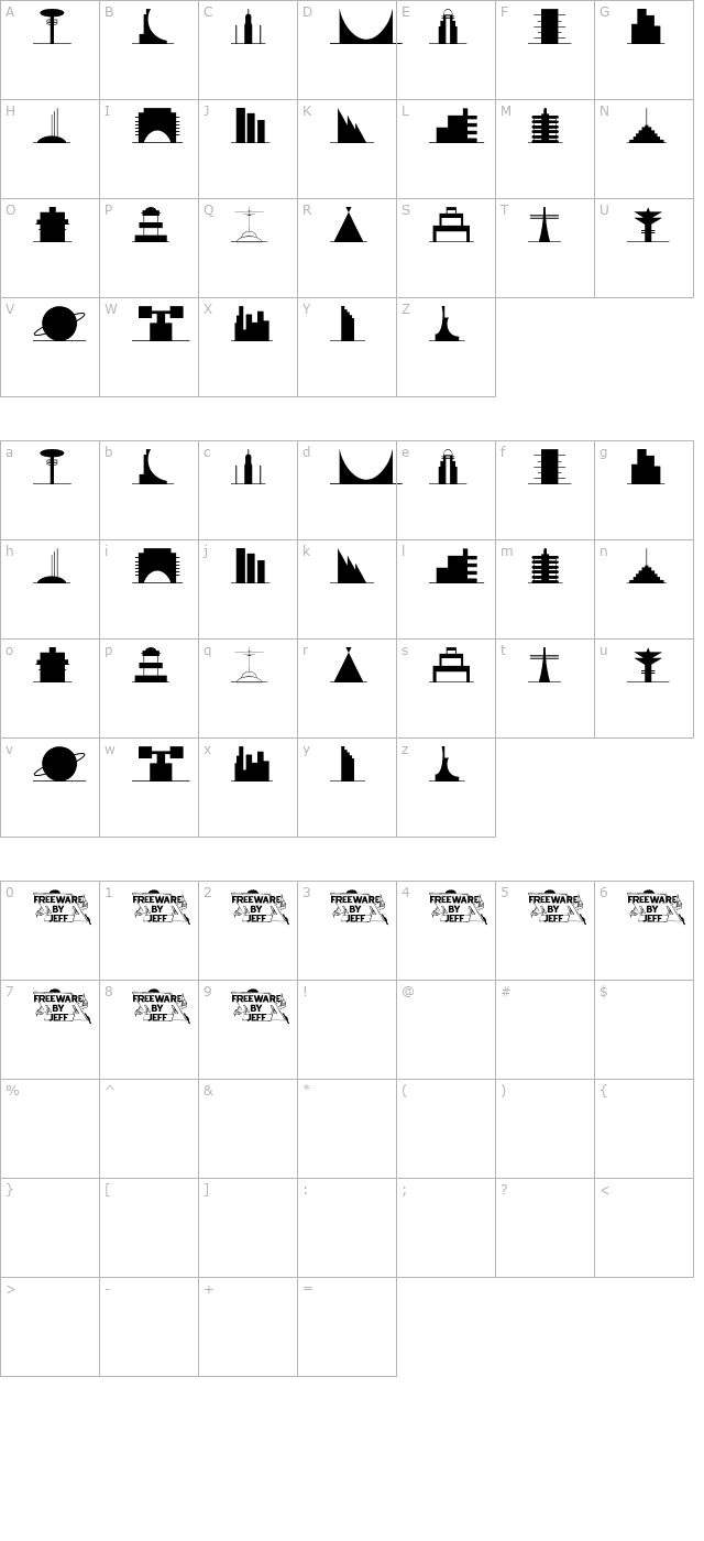 21st-century-skyline-jl character map
