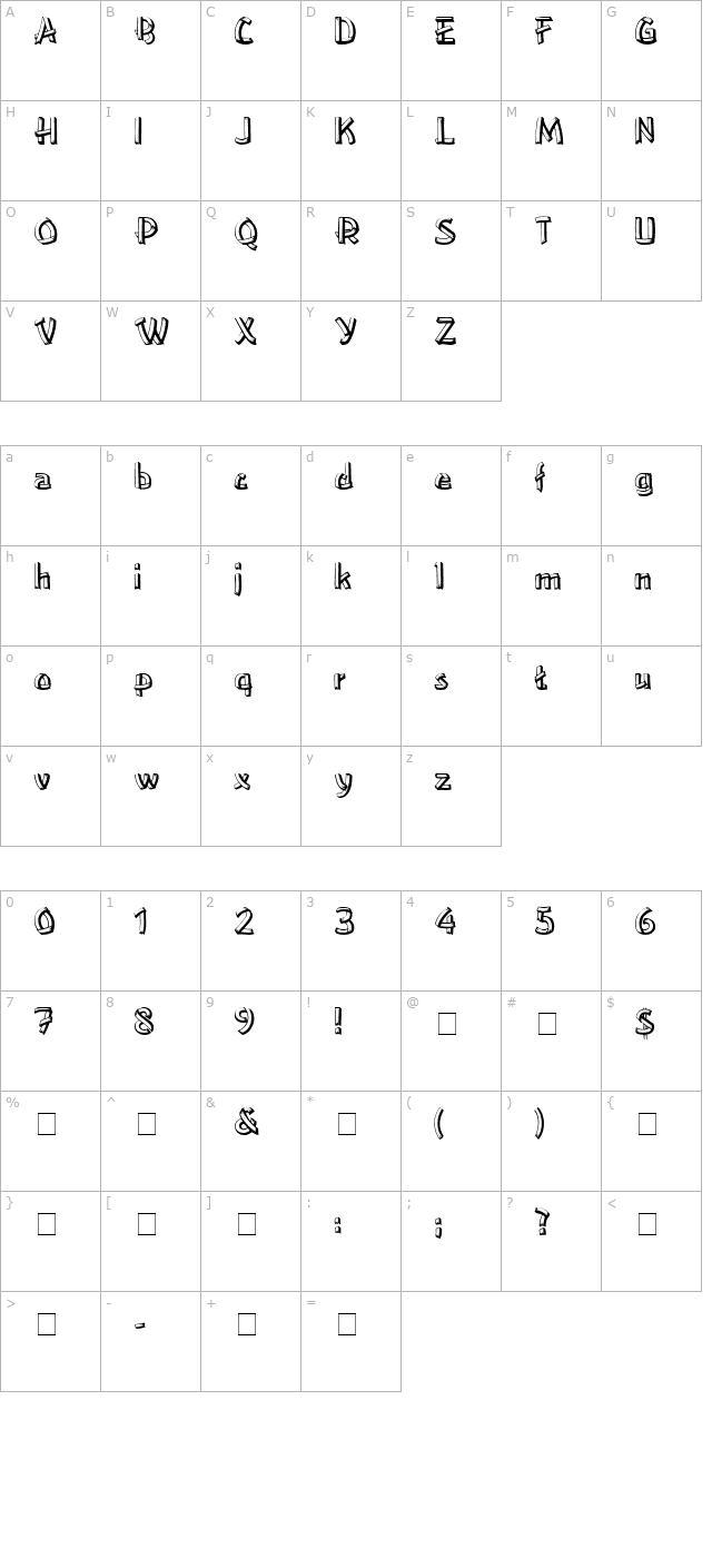 23 character map