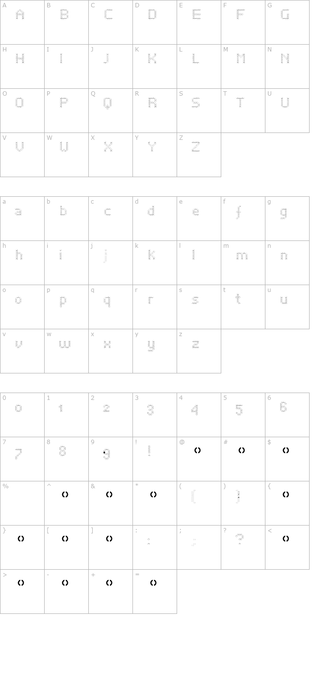 2bubblebath-regular character map