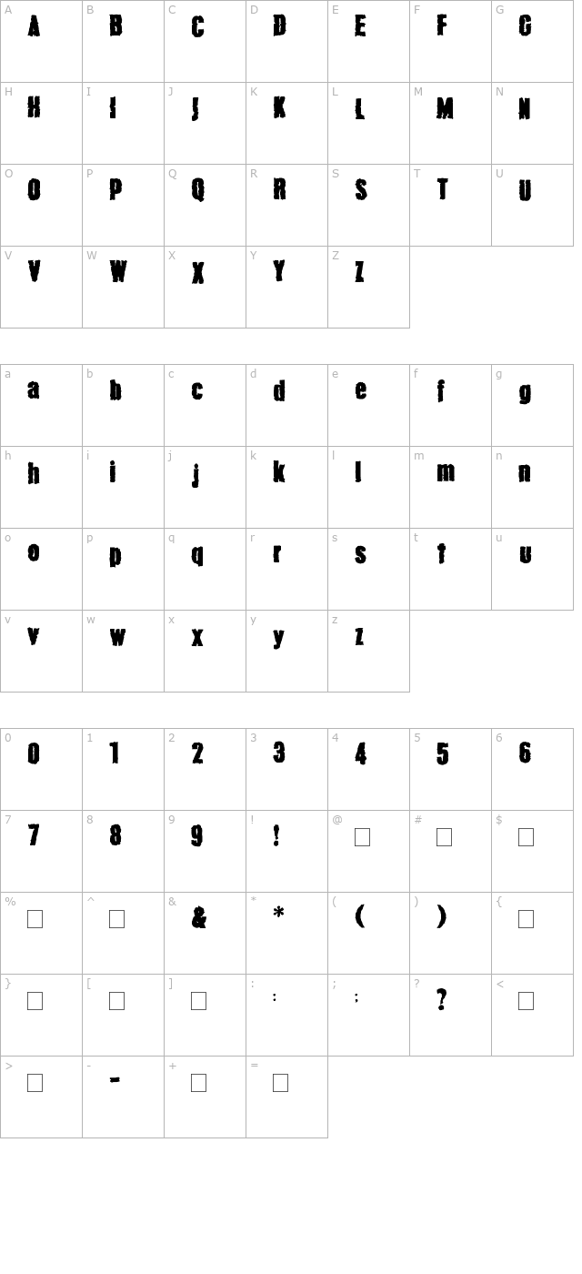 2Peas Bad Attitude character map