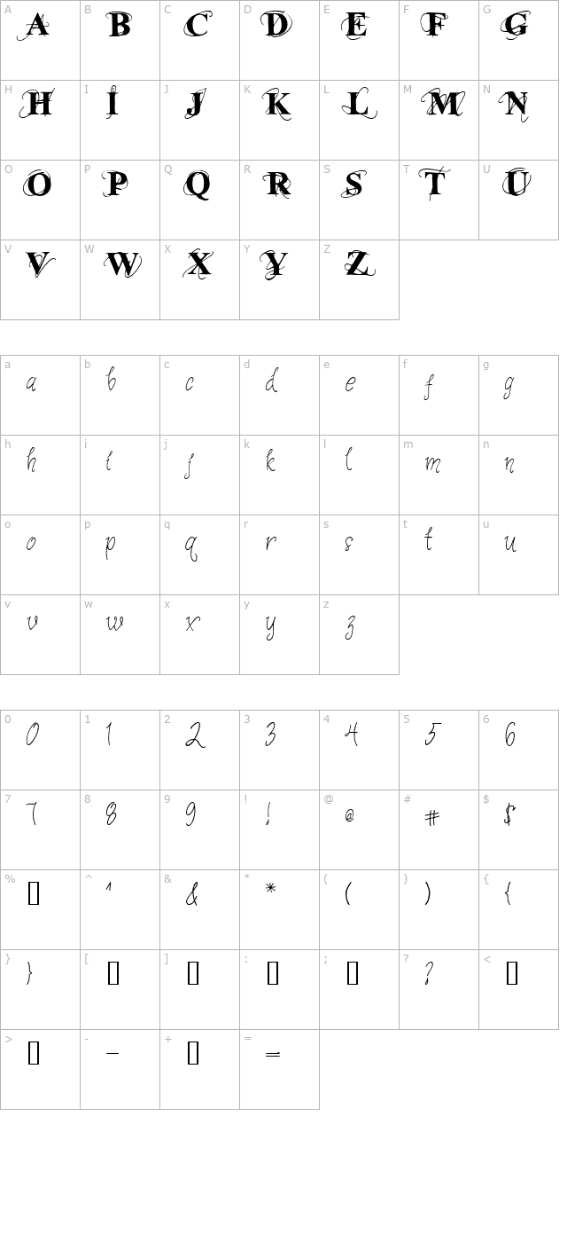 2peas-ballerina character map