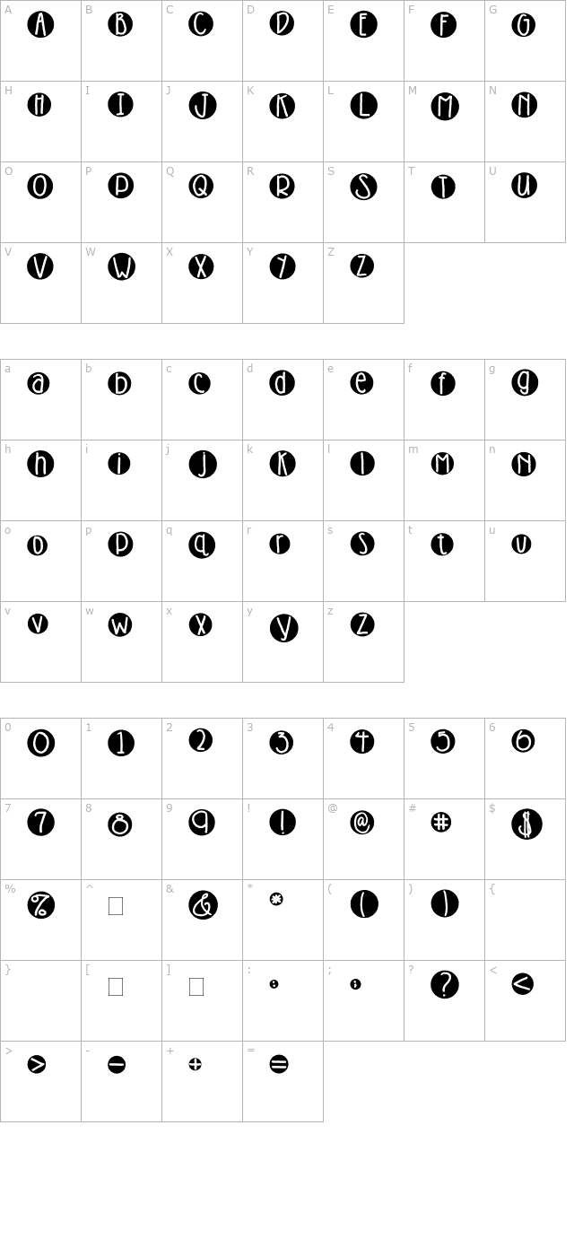 2Peas Beach Balls character map