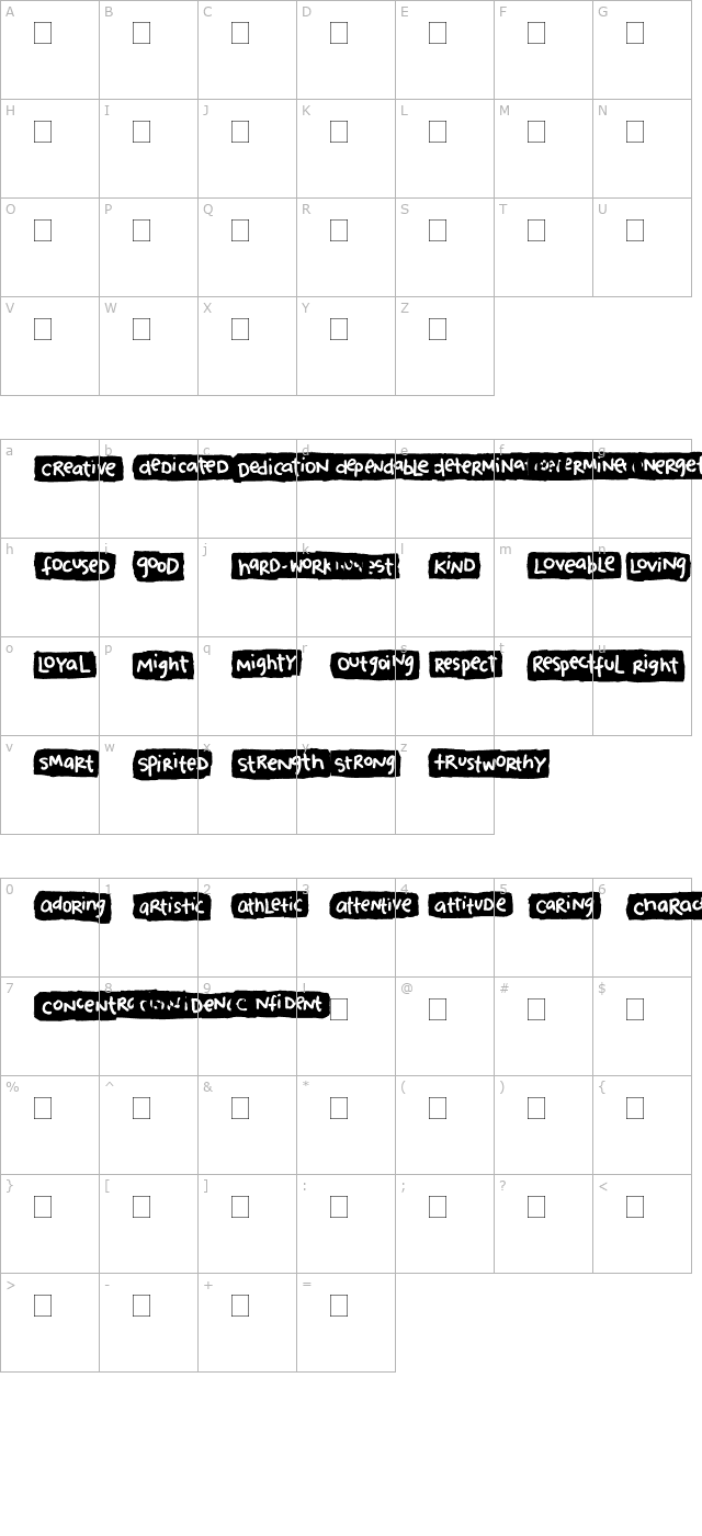 2Peas Blocks - Character 2 character map