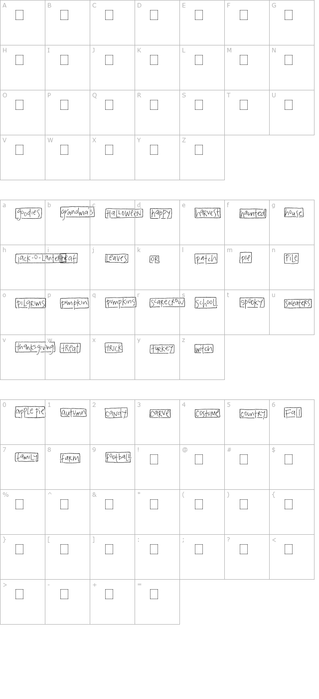 2Peas Blocks - Fall character map