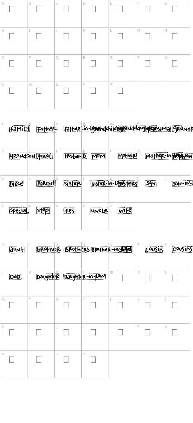 2peas-blocks-family character map