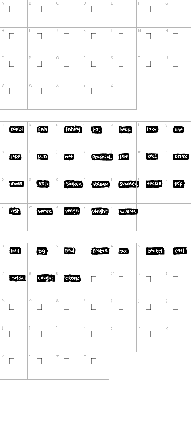 2Peas Blocks - Fishing character map