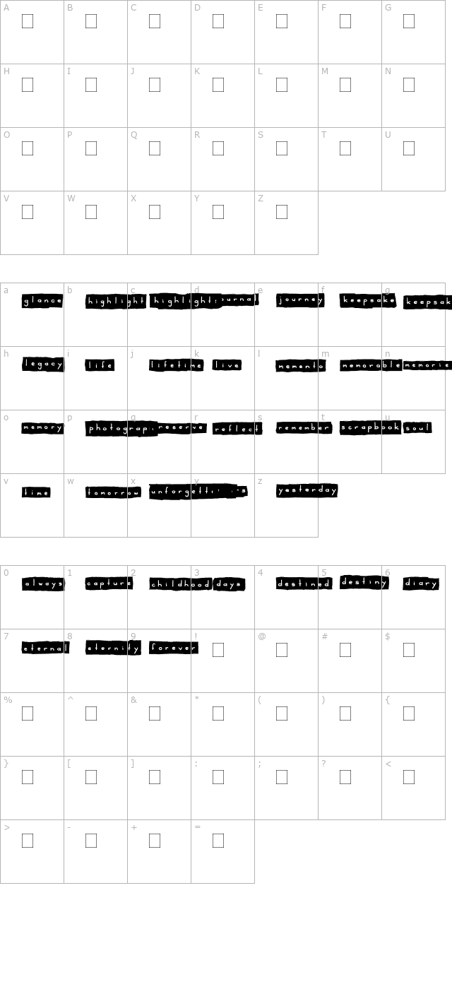 2peas-blocks-memories character map