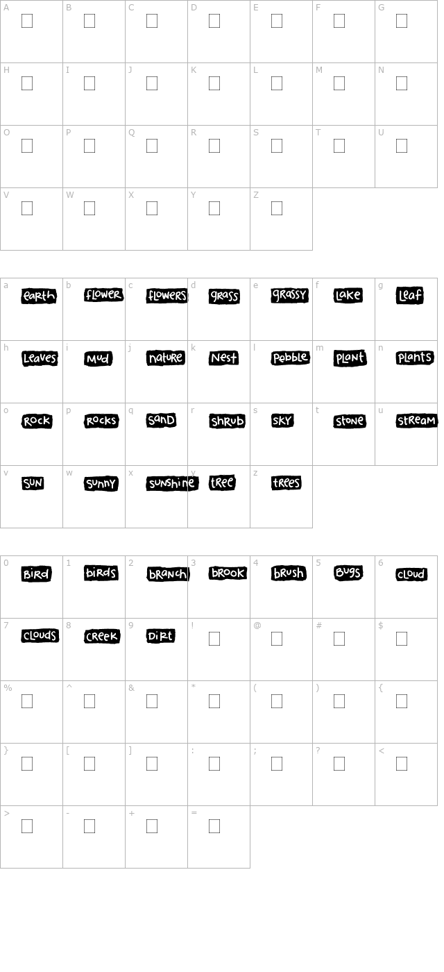 2Peas Blocks - Nature character map