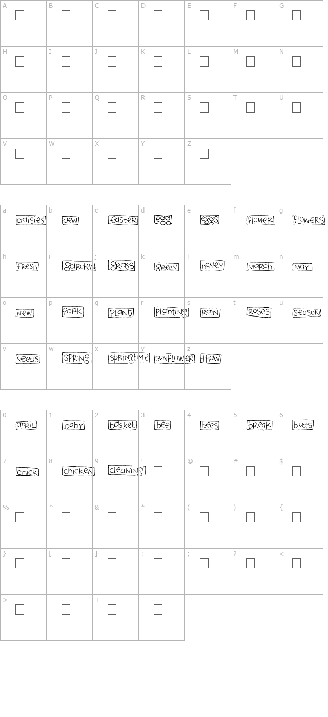 2Peas Blocks - Spring character map