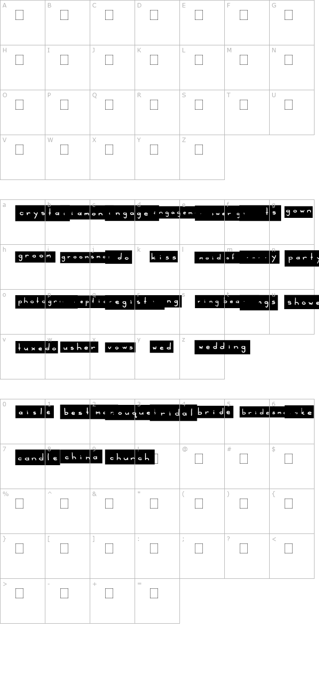 2Peas Blocks - Wedding 1 character map