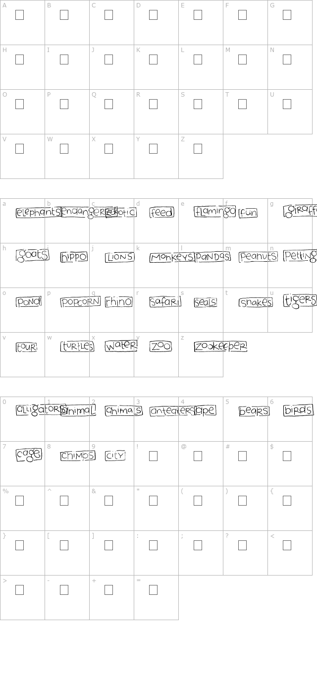 2peas-blocks-zoo character map