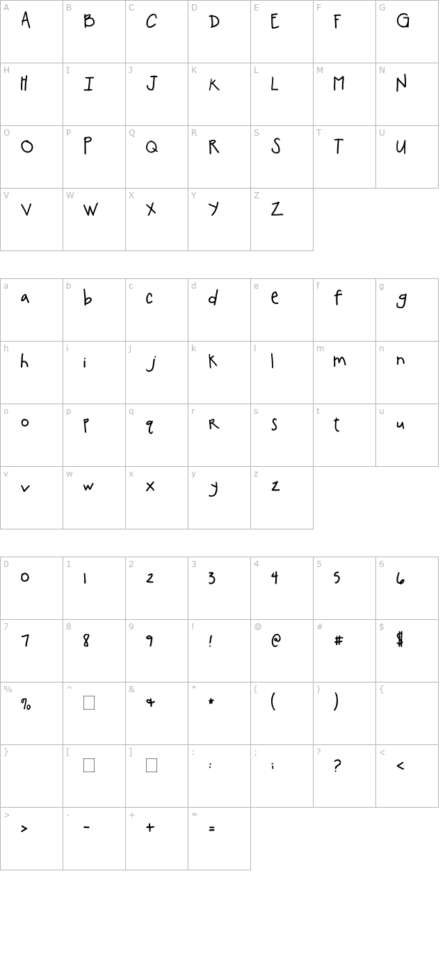 2peas-chicken-shack-narrow character map