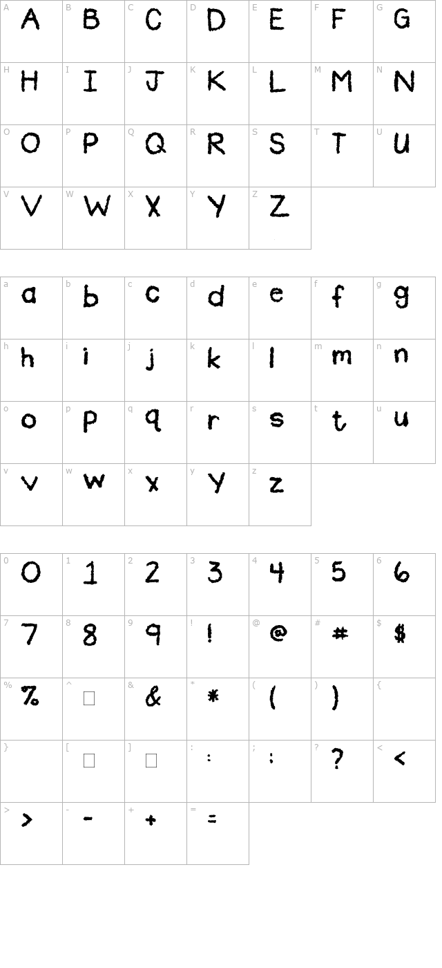 2peas-distorted character map