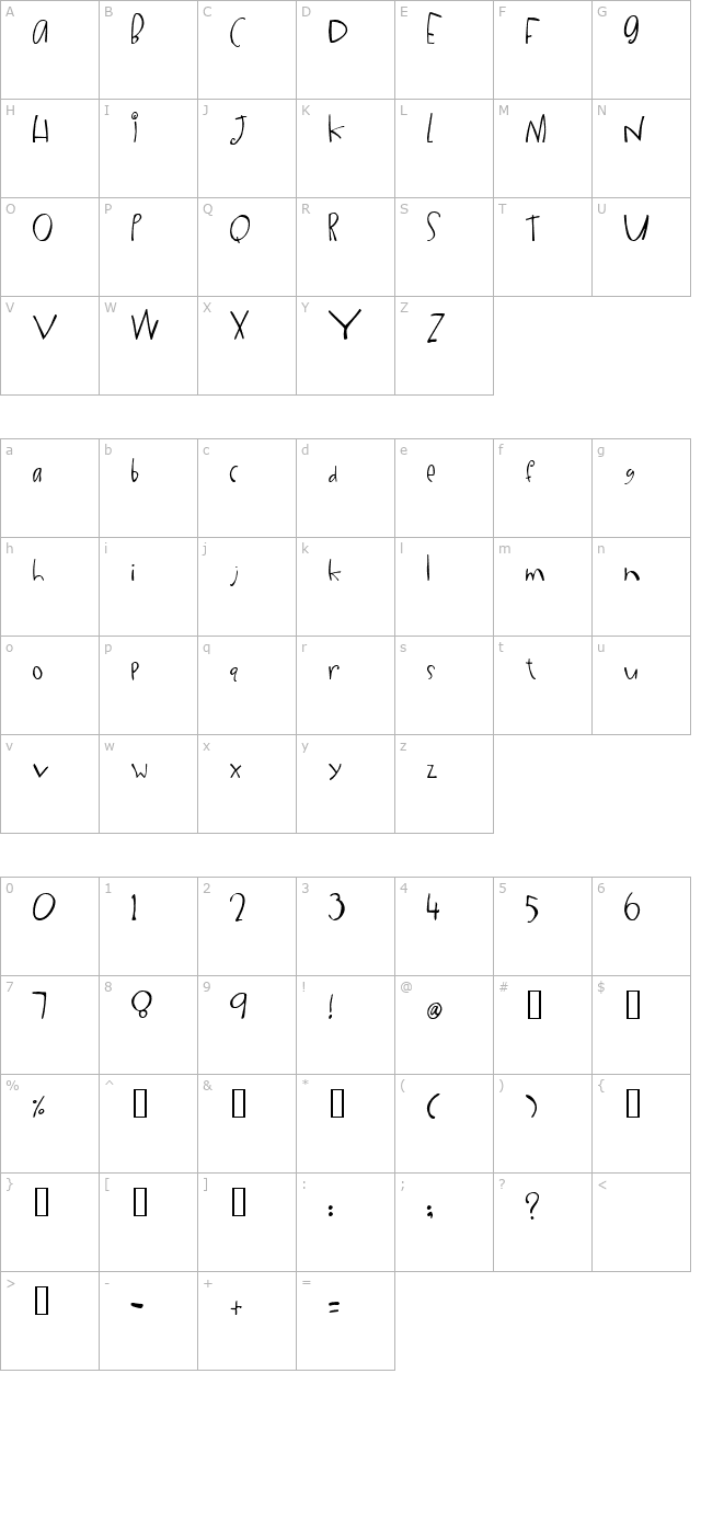 2Peas DW Ups and Downs character map