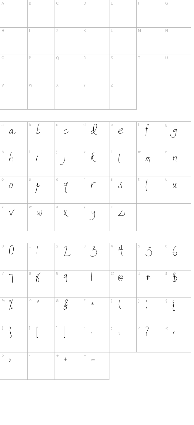 2Peas Elegant character map