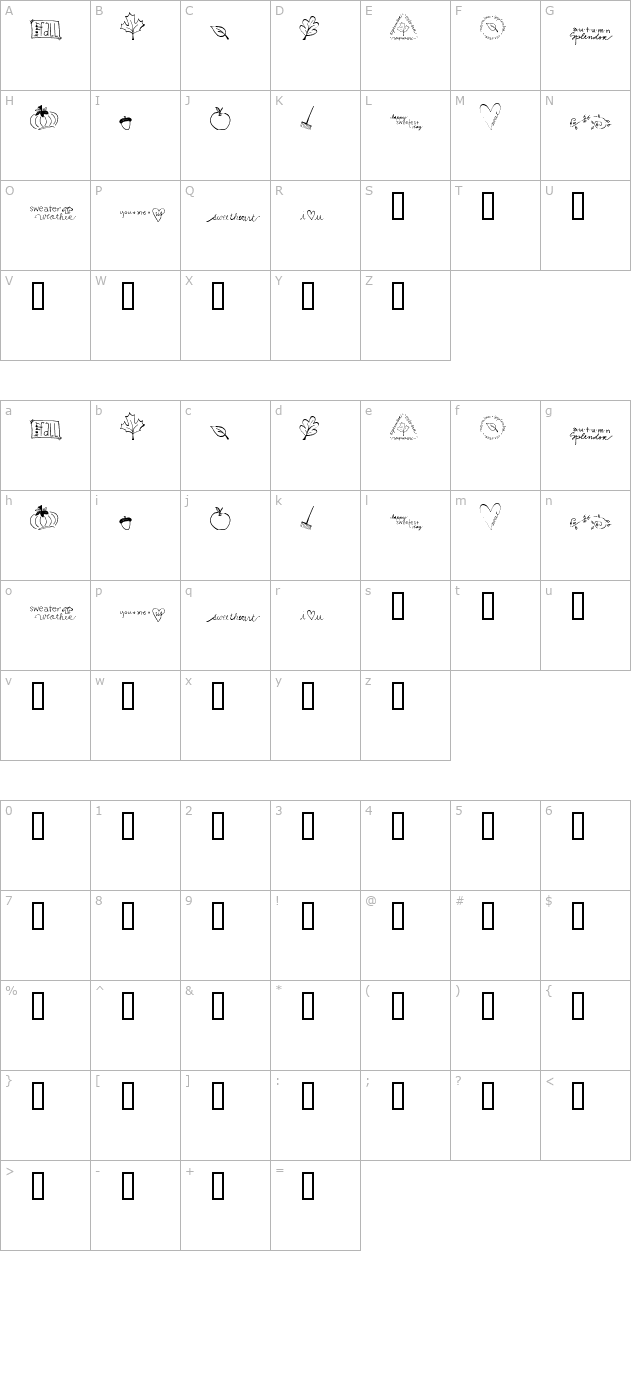 2peas-fall-dingbats character map