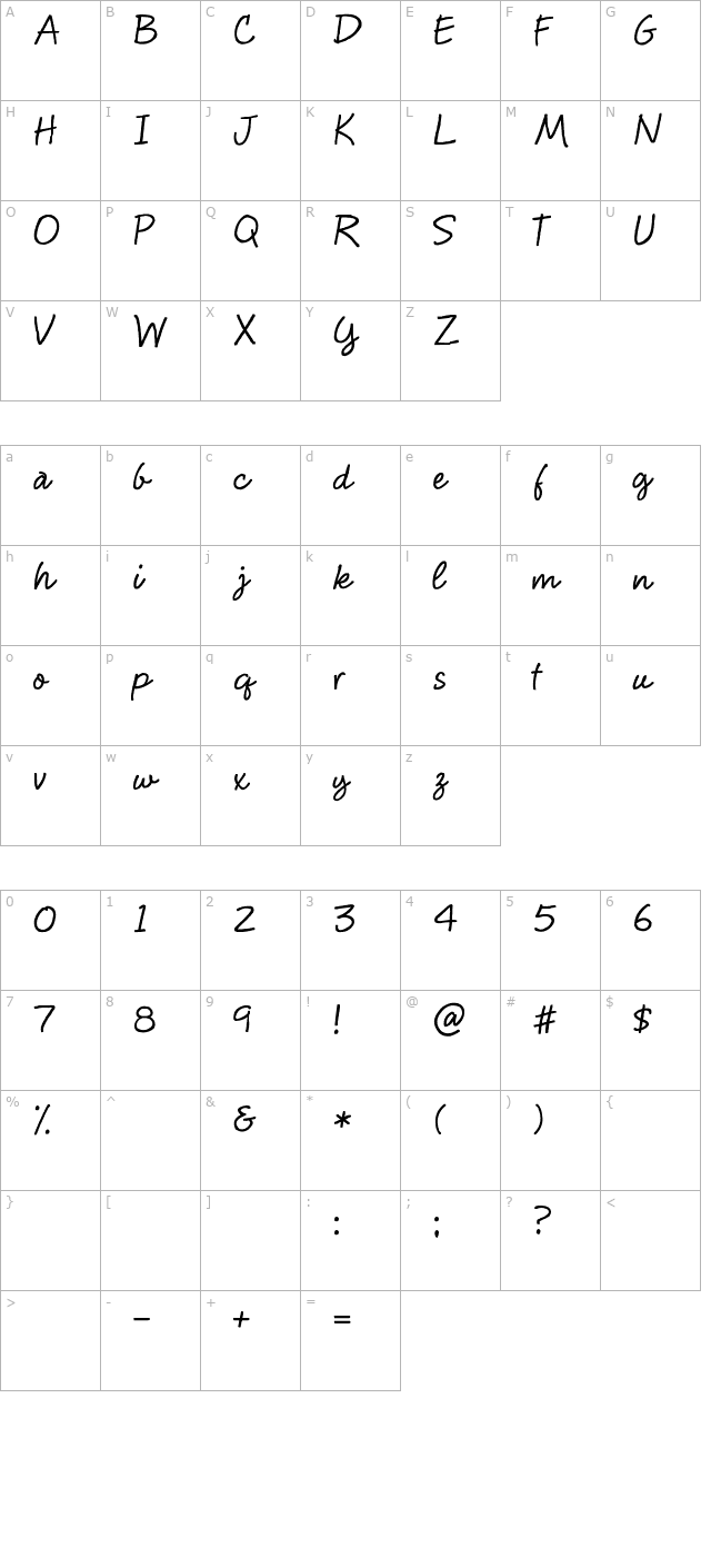 2peas-fancy-free character map