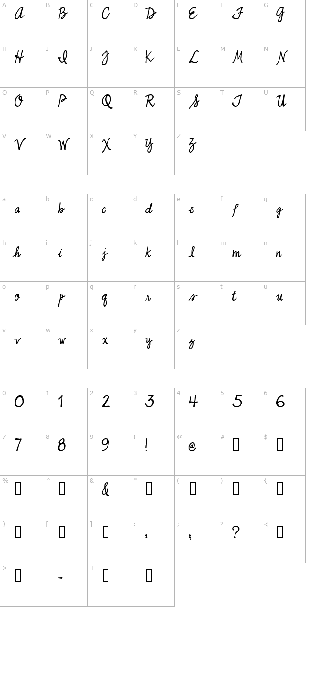 2peas-fancypants character map