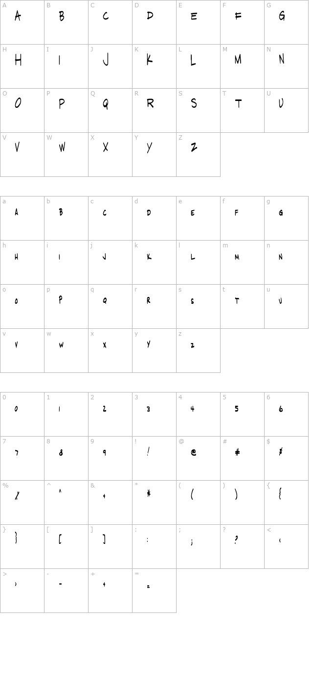 2Peas Fetching character map