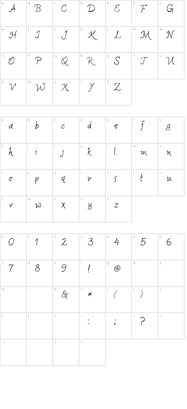 2Peas Fiori character map