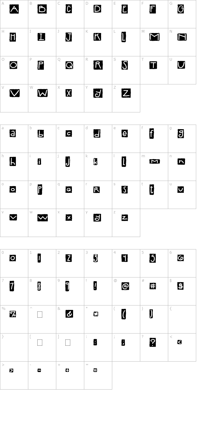 2Peas Flip Flops character map