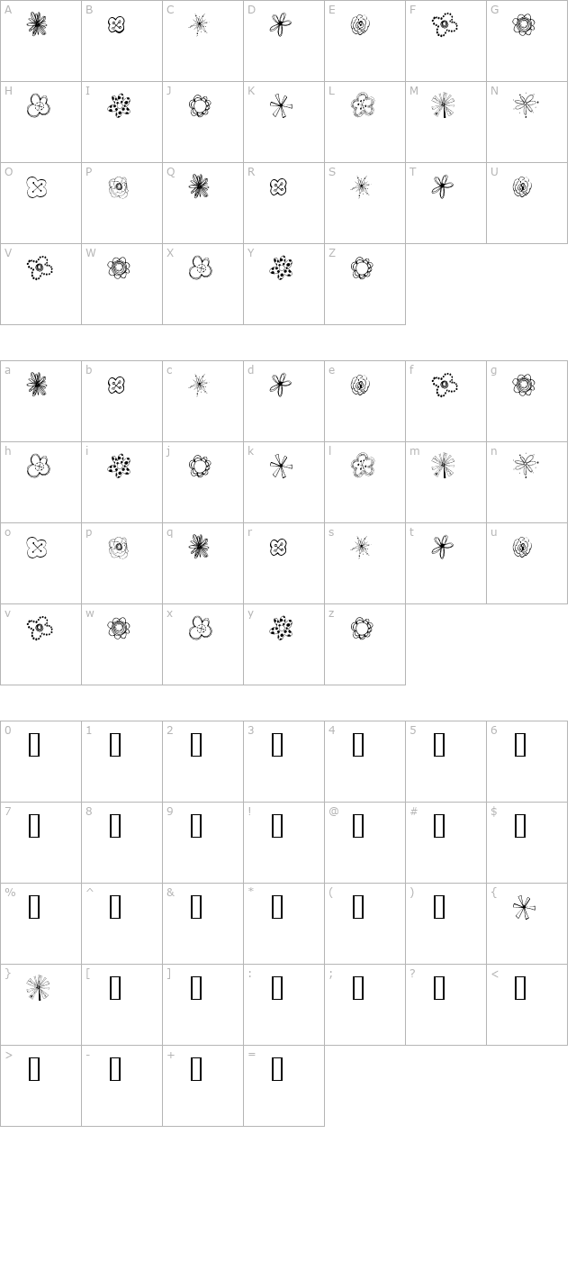 2peas-flower-garden character map