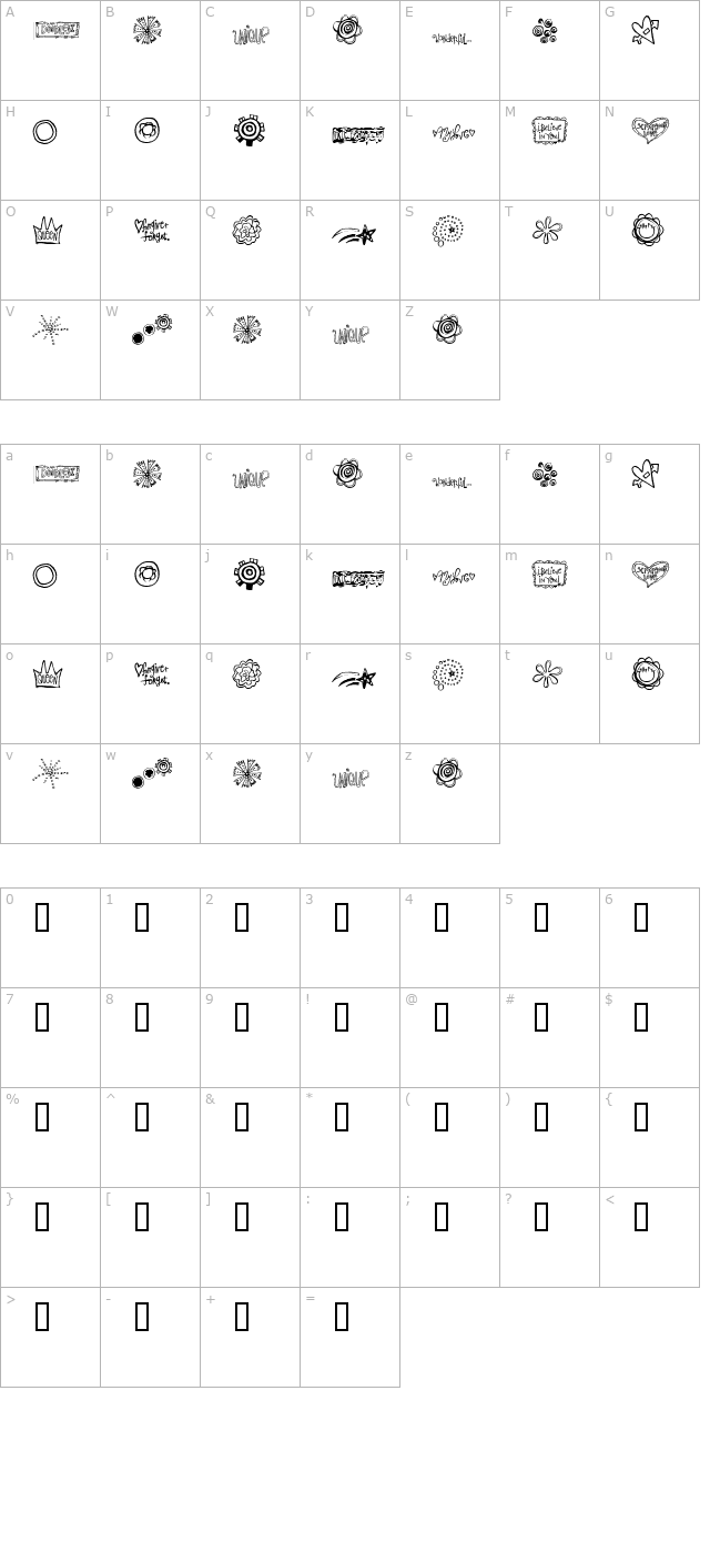 2peas-funky-doodles character map