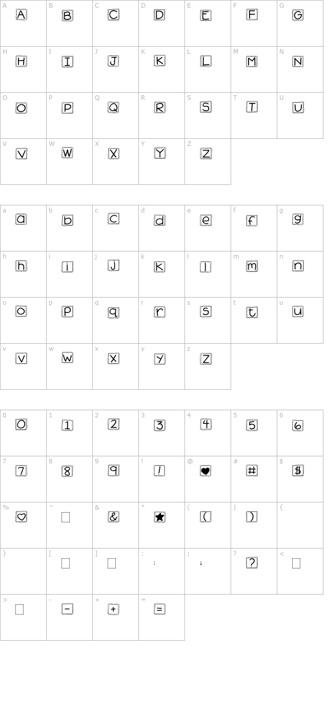 2peas-ice-cubes character map