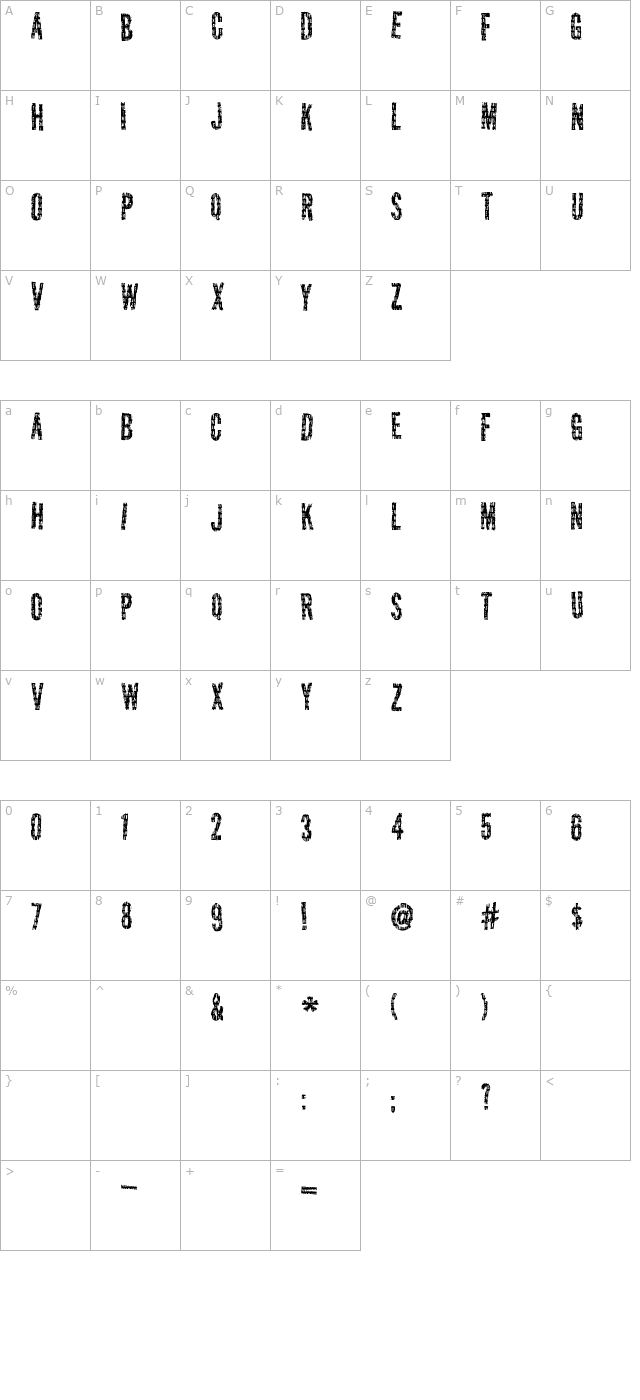 2Peas Important Notice character map