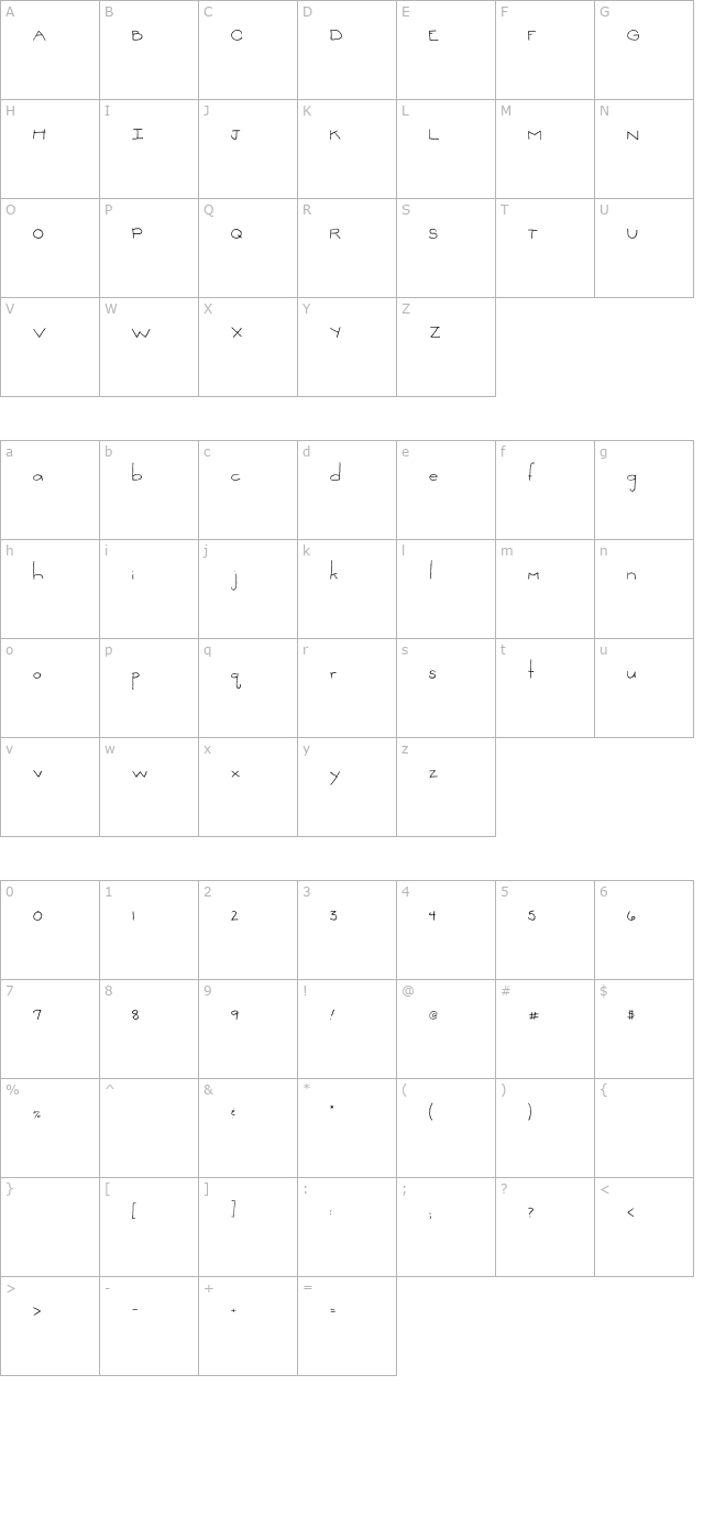 2peas-just-plain-little character map