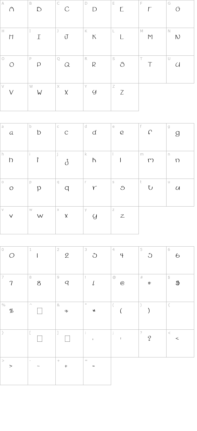 2peas-loose-kurls character map