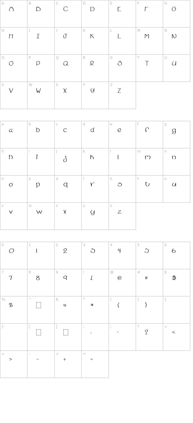 2peas-naturally-kurly character map