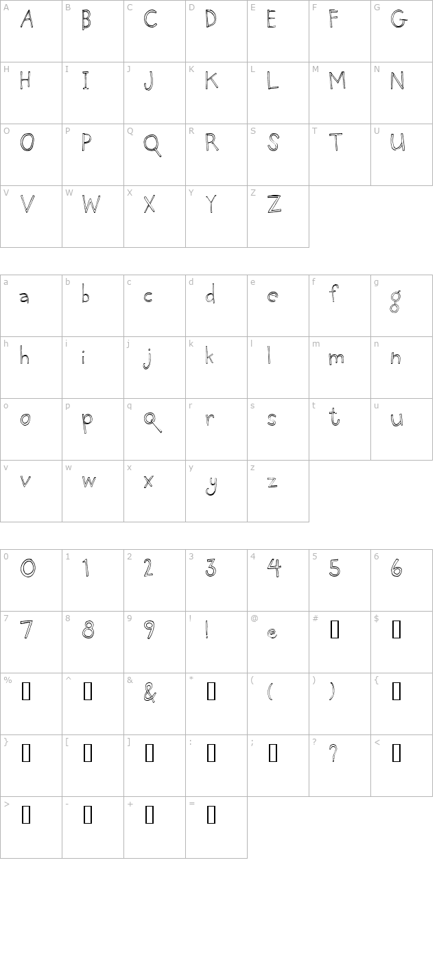 2peas-open-spaces character map