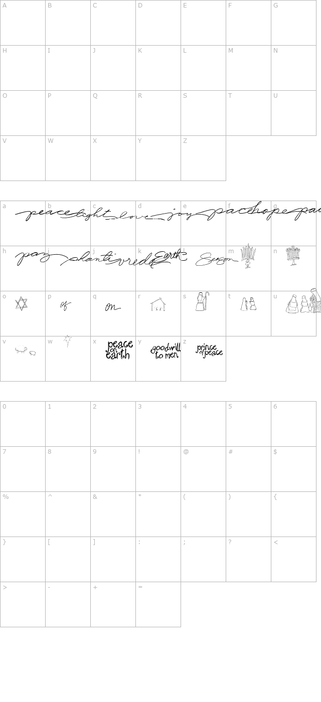 2Peas Peace All Around character map